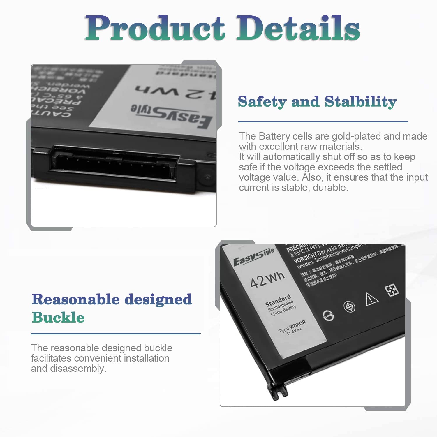 Easy Style WDX0R battery packaging for safe transit