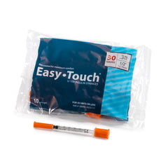 Easy Touch polybag packaging keeps syringes clean until first use.
