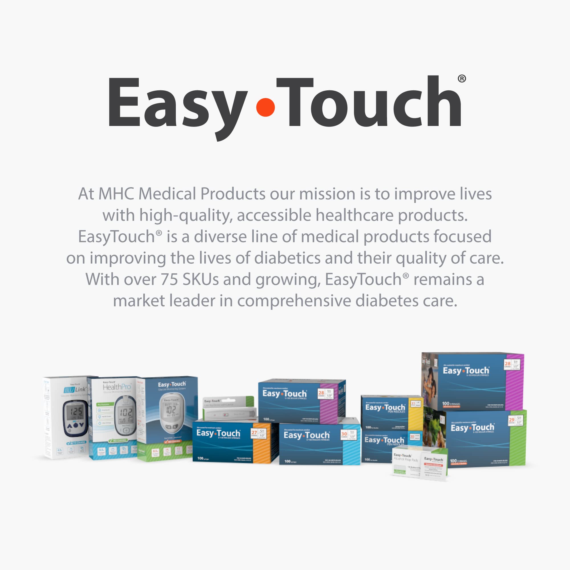 EasyTouch 1ml syringe and other sizes offered for versatile use