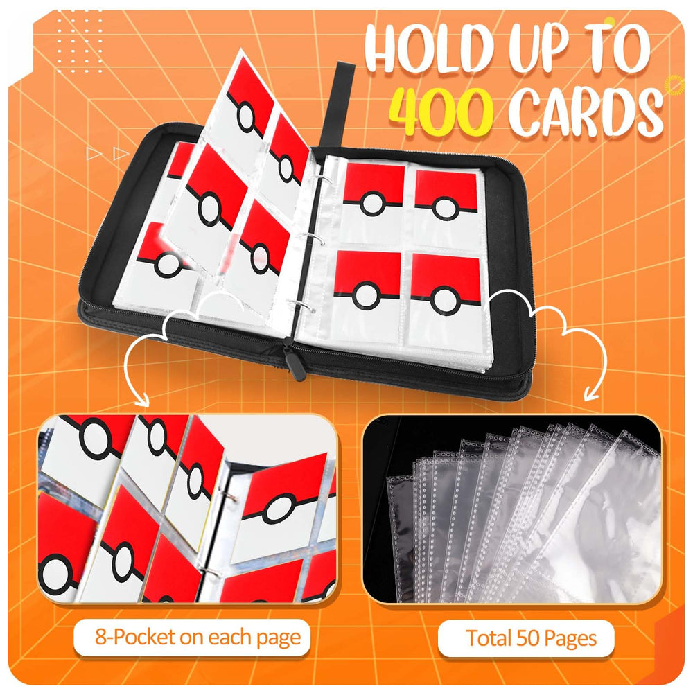 EASYFUN Card Binder clear sleeves provide crystal-clear visibility and protection.