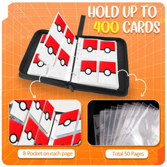 EASYFUN Card Binder clear sleeves provide crystal-clear visibility and protection.