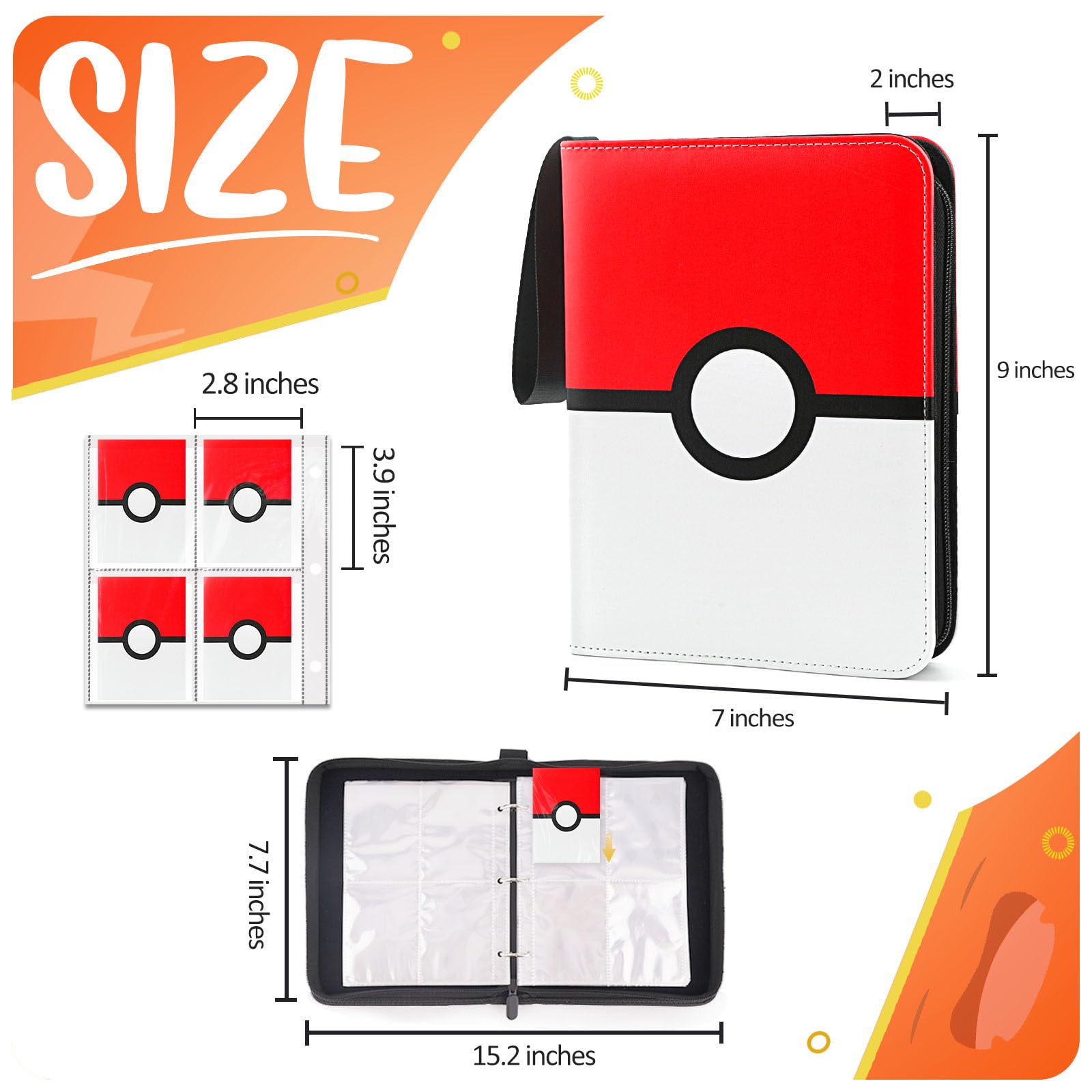 EASYFUN Card Binder interior with four-pocket pages for organization.