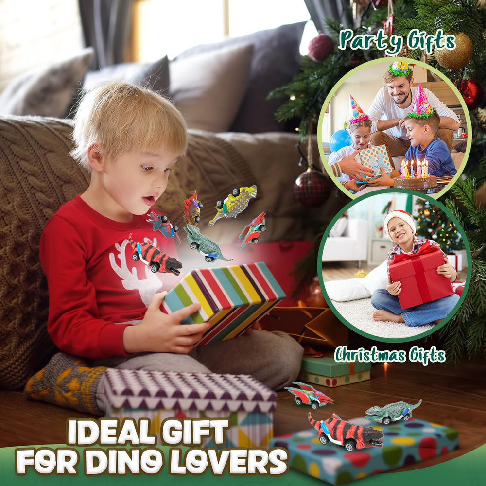 EASYFUN 6-pack dinosaur cars offer versatile gift-ready fun for kids