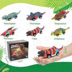 EASYFUN Ankylosaurus pull-back car with safe edges for little hands