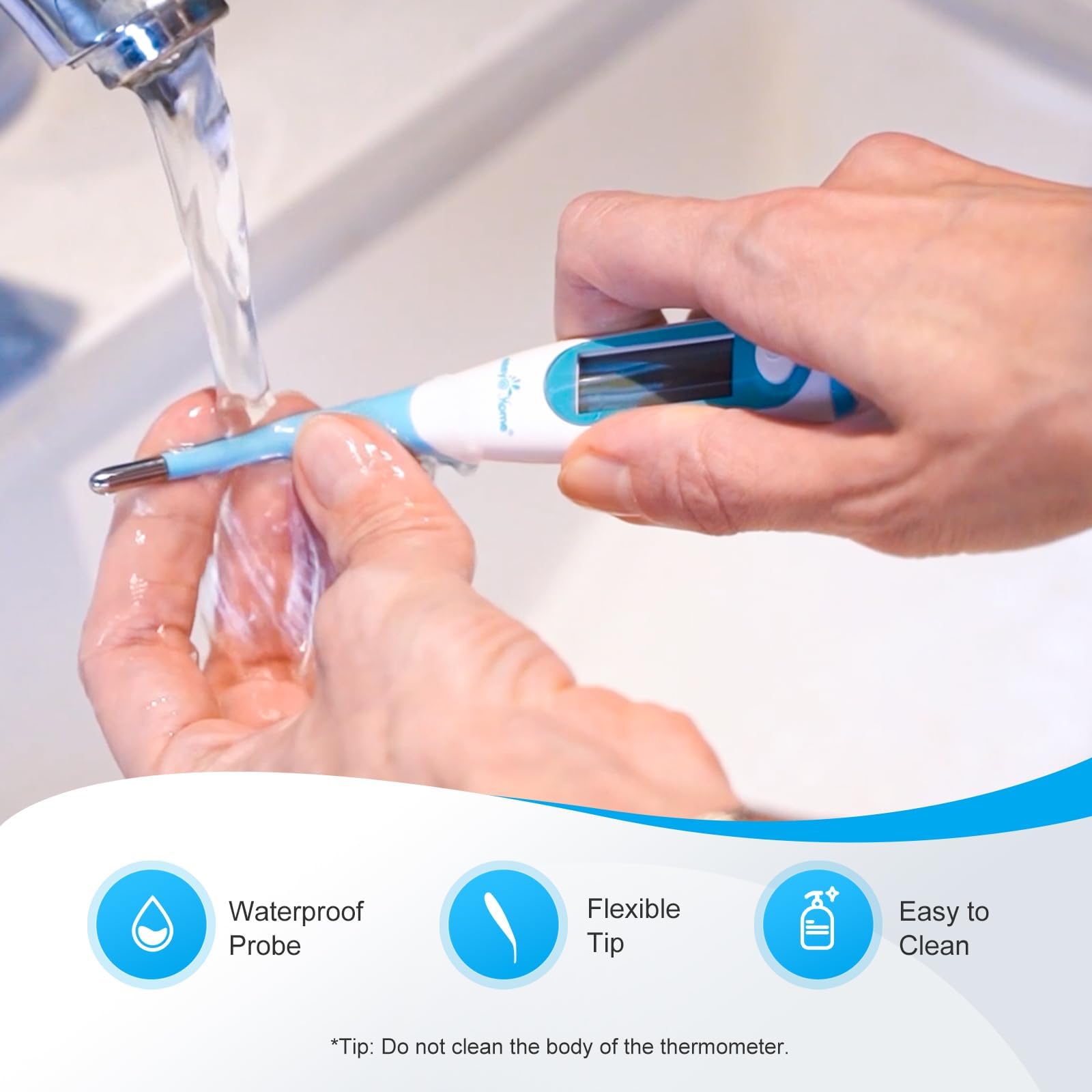 Not Bluetooth enabled; scan results into Premom app with Easy@Home thermometer.