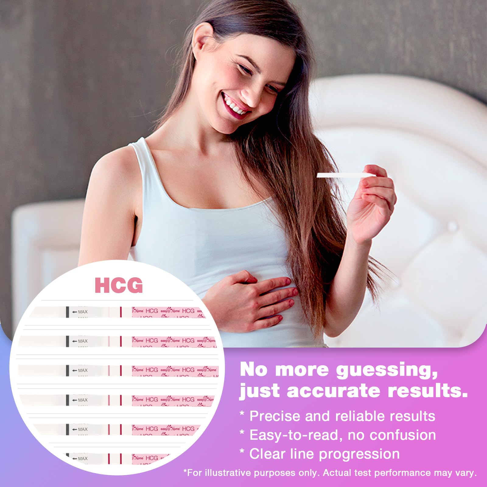 Easy@Home ovulation result window with clear line comparison.