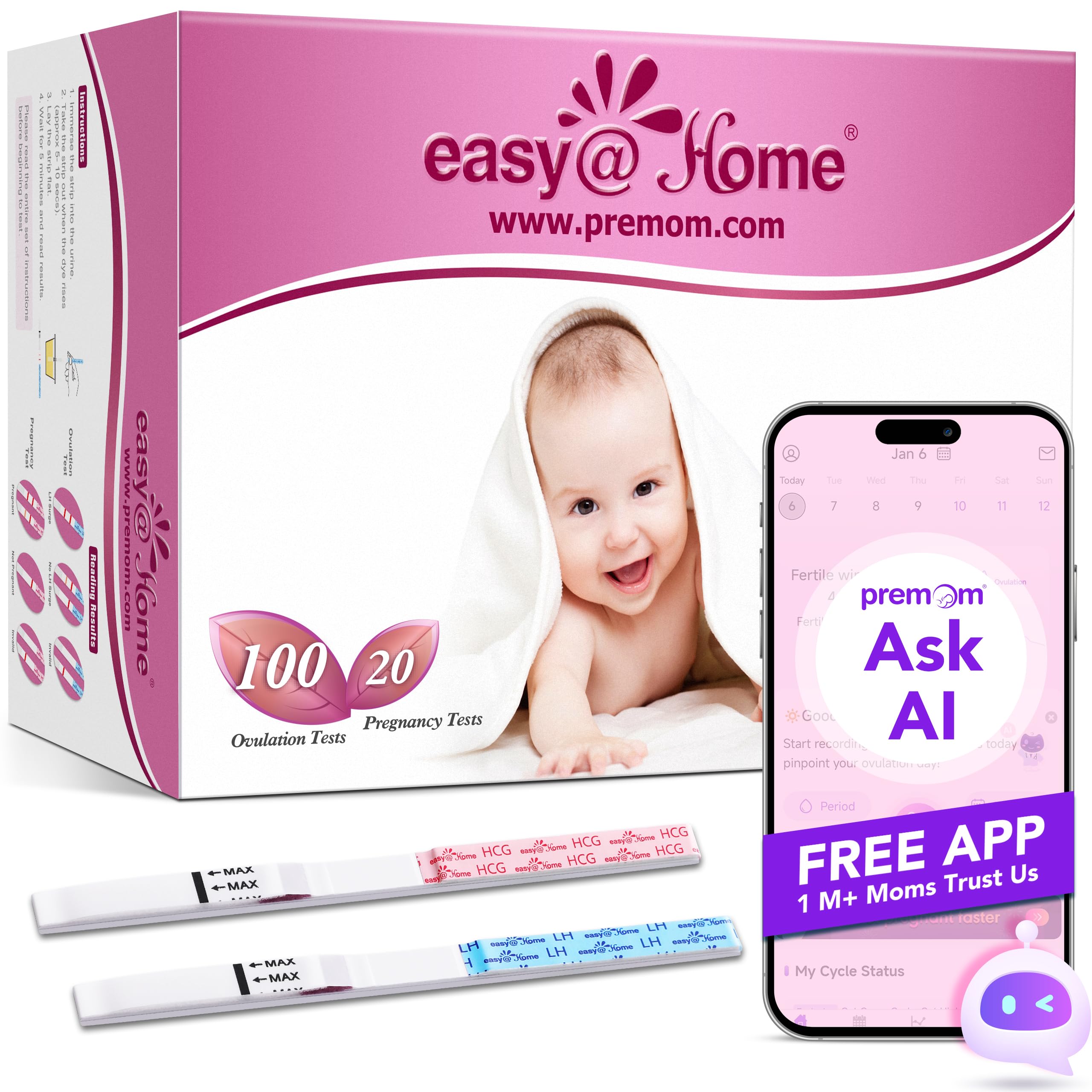 Easy@Home ovulation test box for simple fertility planning.