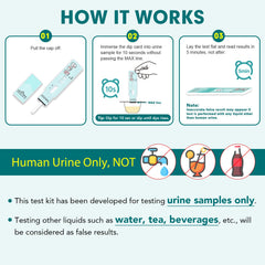 Easy@Home THC test kit dip end into urine for rapid results.