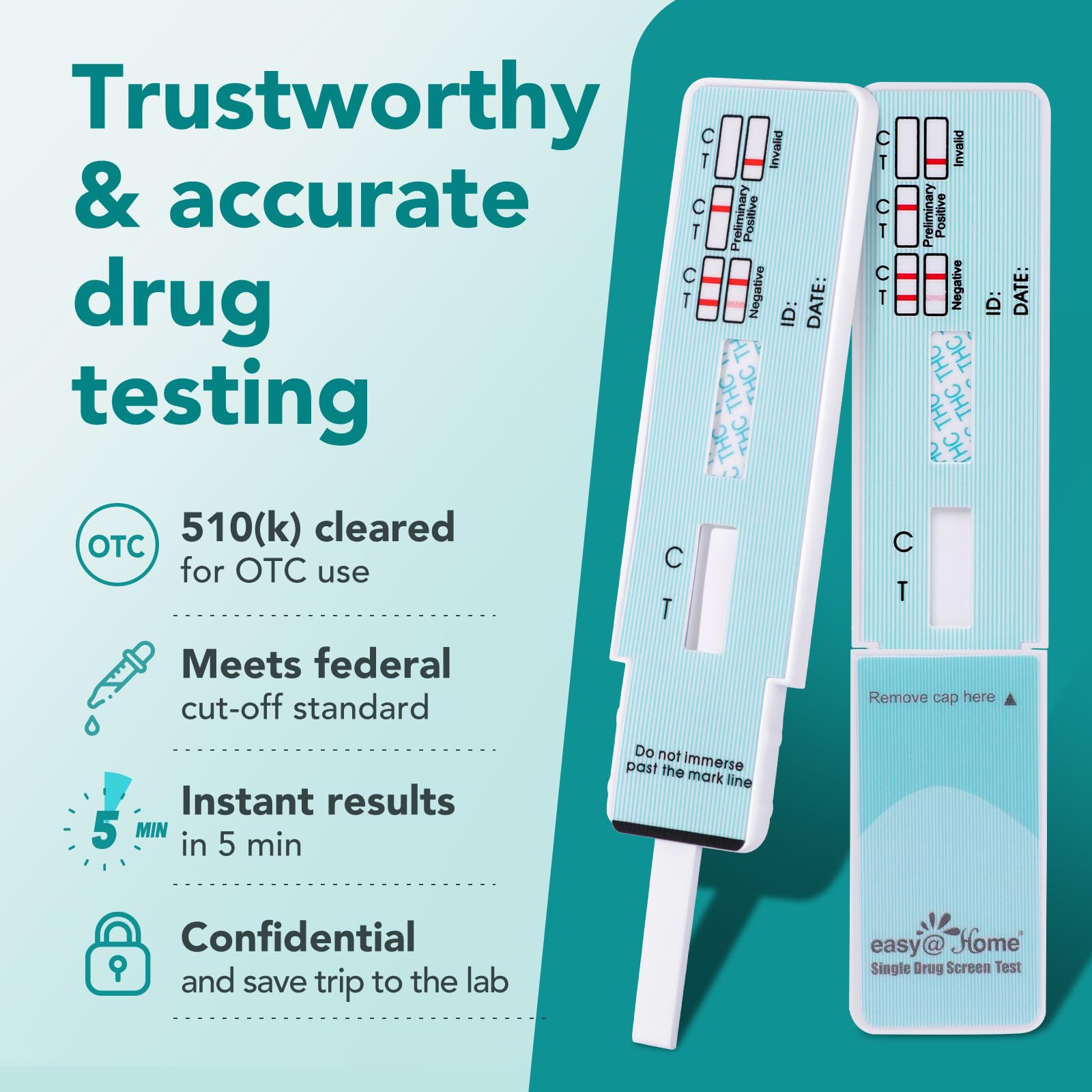 Easy@Home packaging keeps your testing kit organized and private.