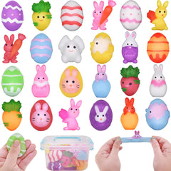Eavotoy Easter Mochi squishy toys in a colorful mini set for tactile fun and stress relief.
