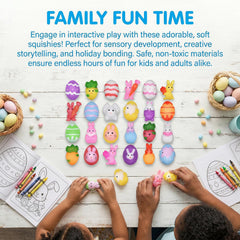 Eavotoy mini Easter squishies pack displayed for gift-ready presentation.