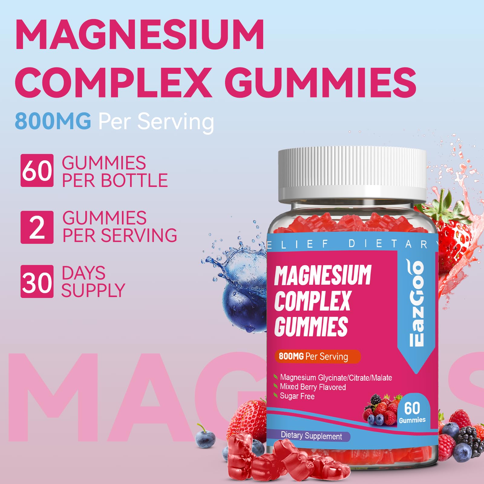 Gummies close-up showing texture and color of EAZGOO product
