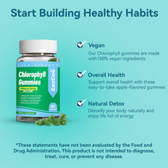 EAZGOO sugar-free chlorophyll gummies ingredients panel with vitamins C, B12, and zinc