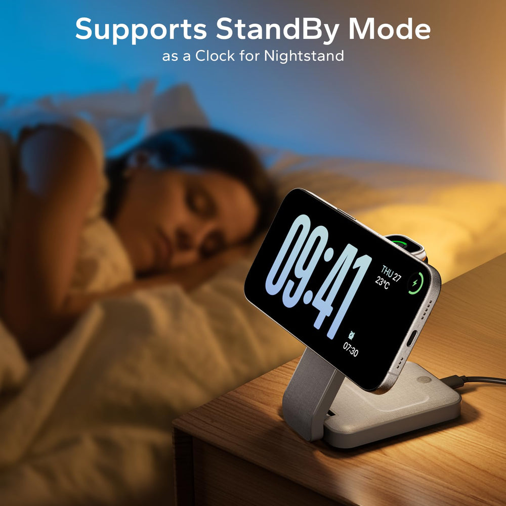 Eazpower Apple Watch magnetic charger keeps your watch secure and accessible.