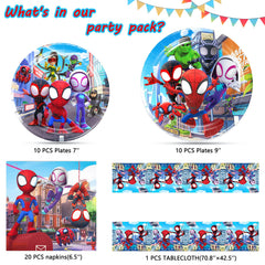 Eazyco Spidey tablecover adds a bold backdrop for photos and dining.