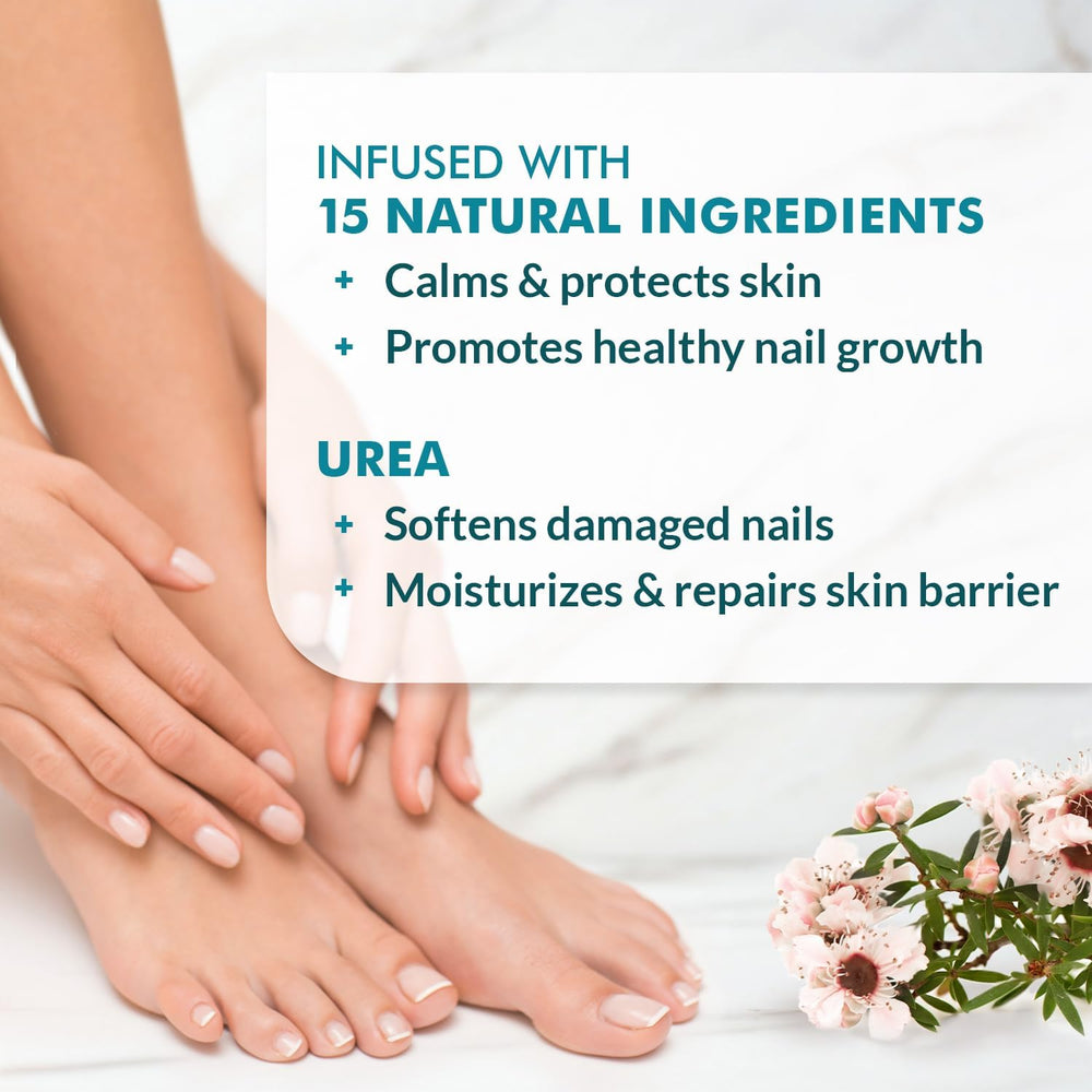 Ebanel nail area treatment around a damaged nail for healthier growth.