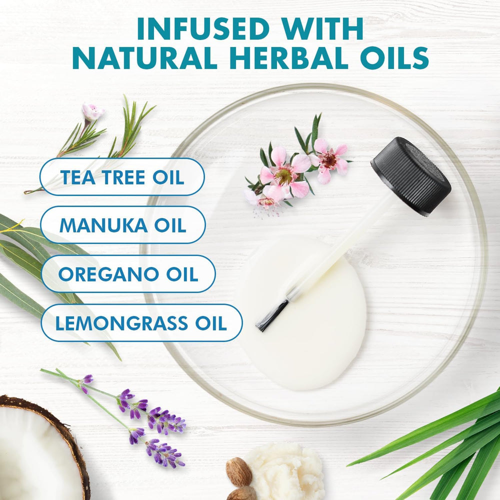 Ebanel applied around the toes showing skin nourishment and moisture retention.