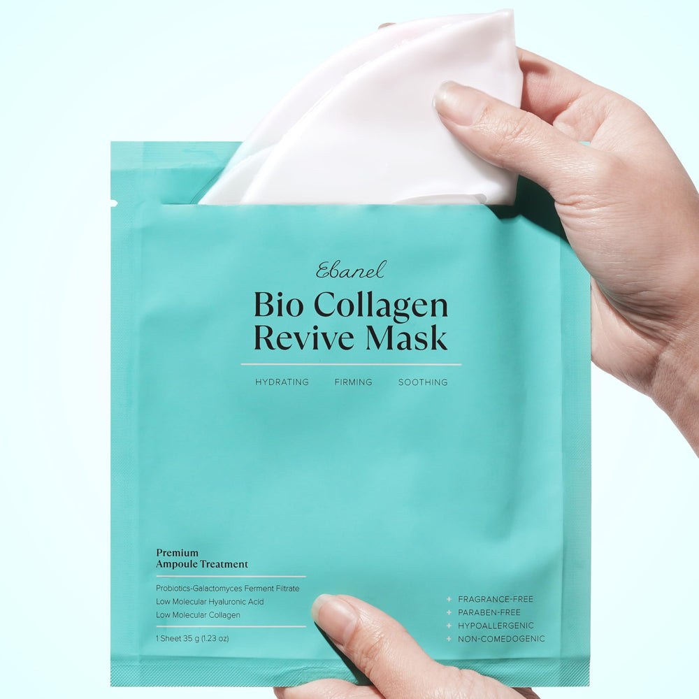 Ebanel Bio Collagen Mask worn overnight for potential radiance
