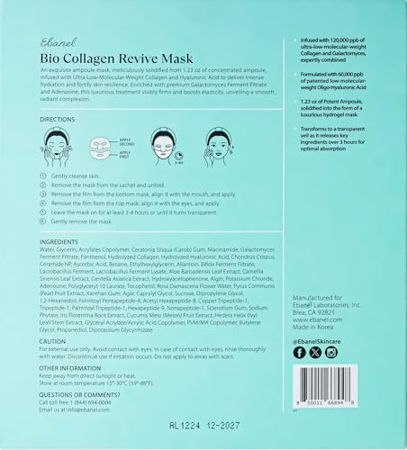 Ebanel Bio Collagen Mask remnant essence applied to neck