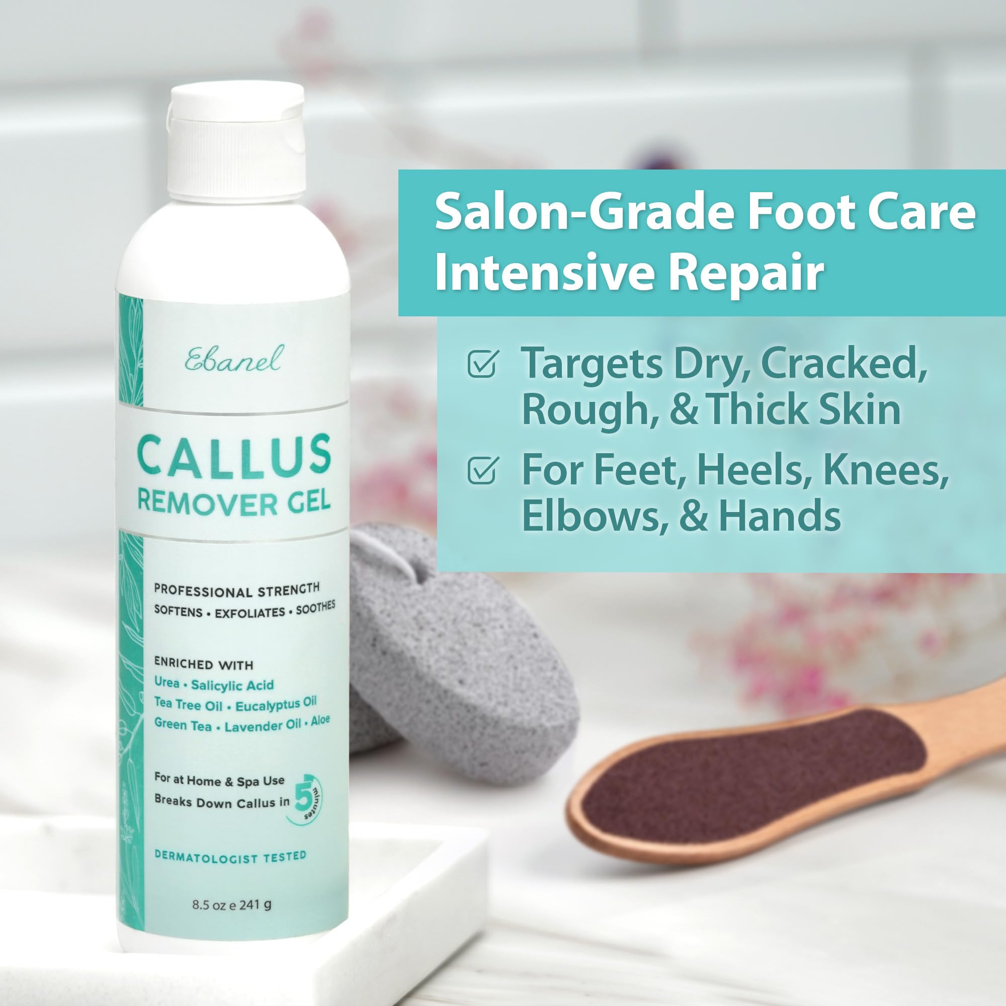 Ebanel cruelty-free dermatologist-tested formula supports safe foot care.