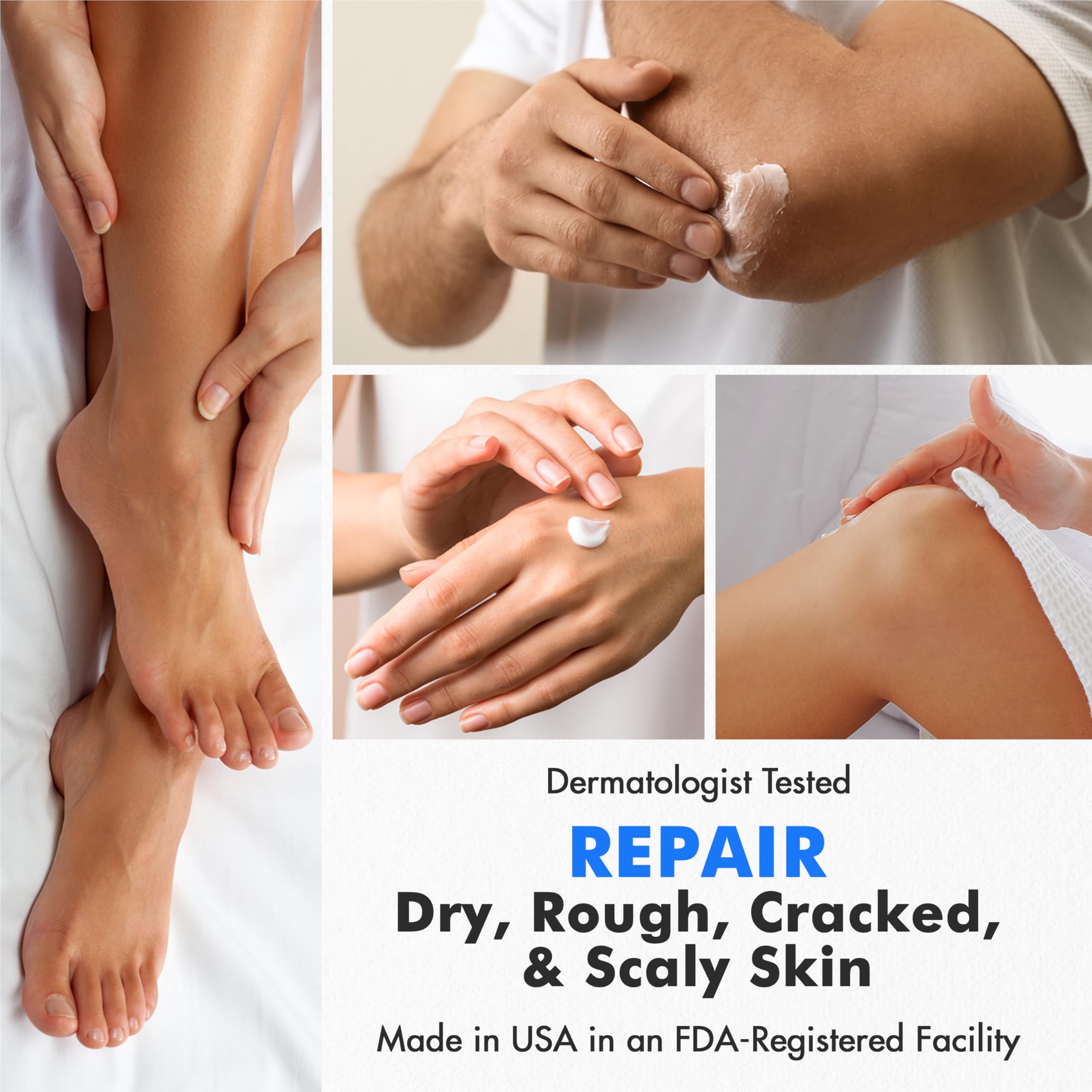 Ebanel hyaluronic acid vitamin E hydrate and soften foot skin.