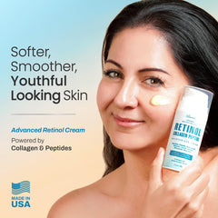 Ebanel Retinol Cream jar close-up highlights the smooth texture.
