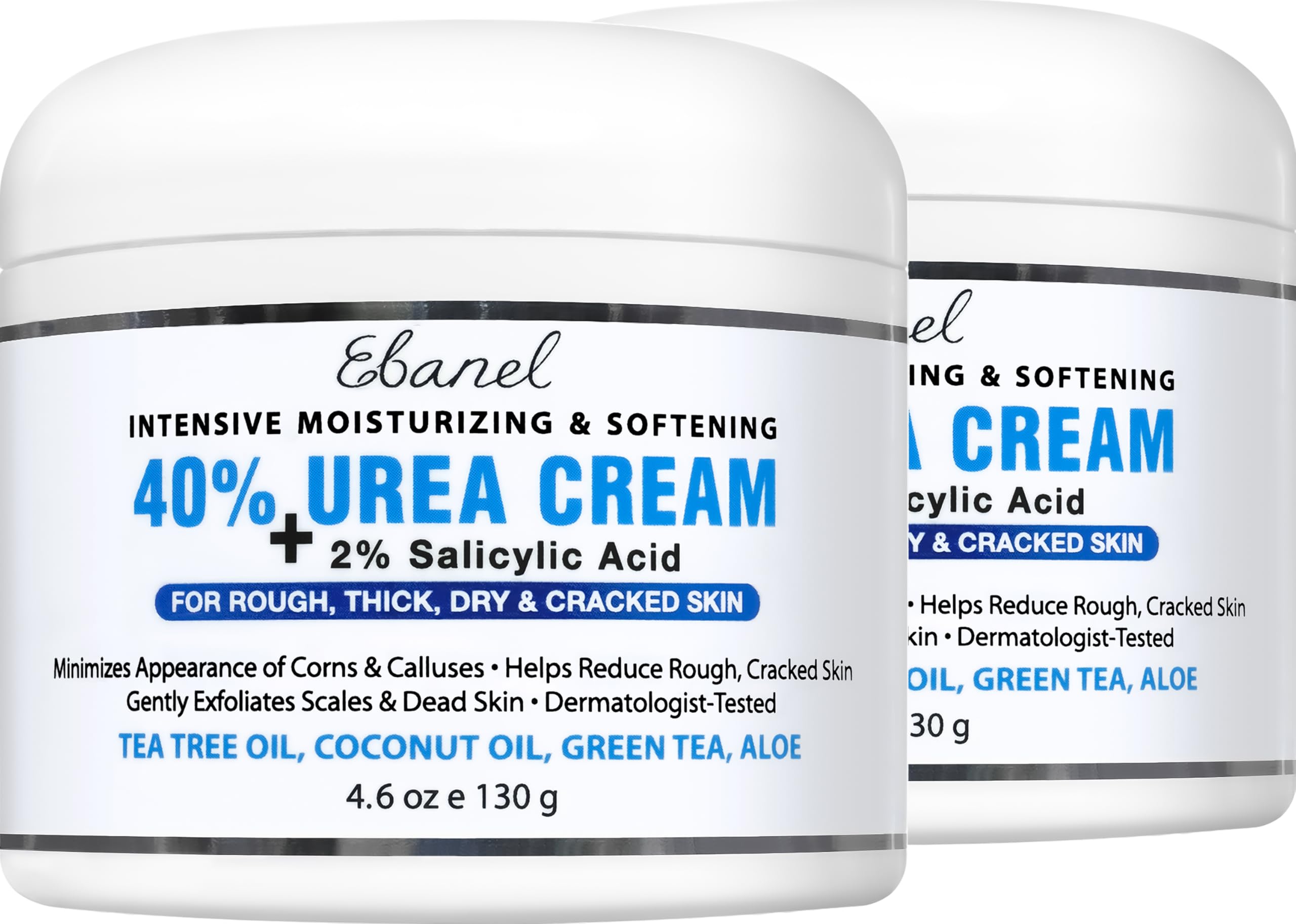 Ebanel Urea Cream 40% tube provides intensive foot moisture for dry skin.