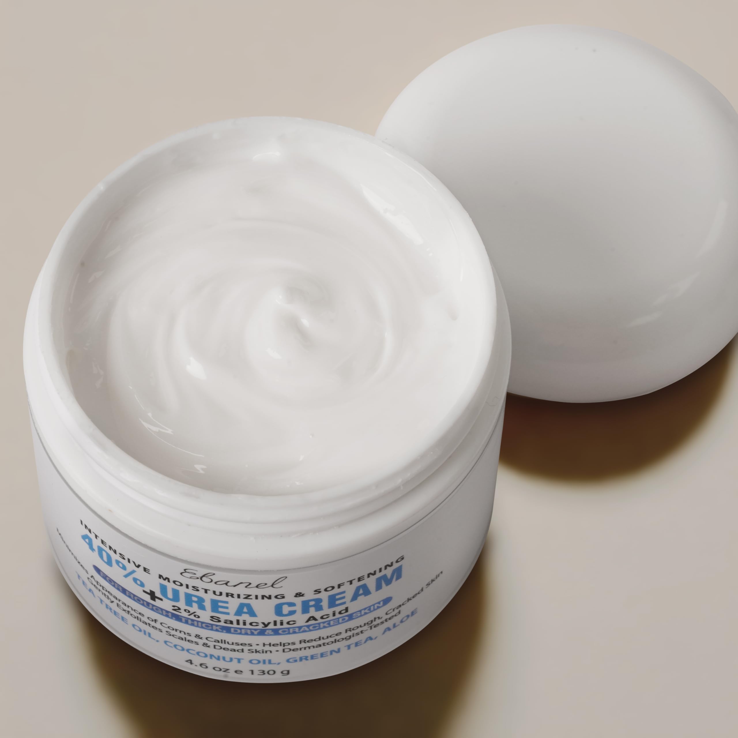 Front packaging of Ebanel Urea Cream with clear branding.