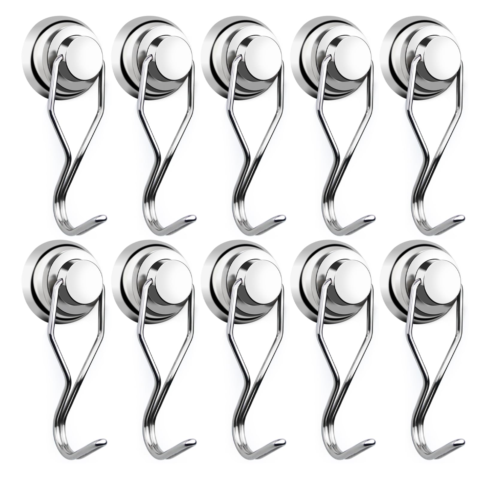E BAVITE magnetic hooks with 80lb capacity for strong vertical hanging on metal.