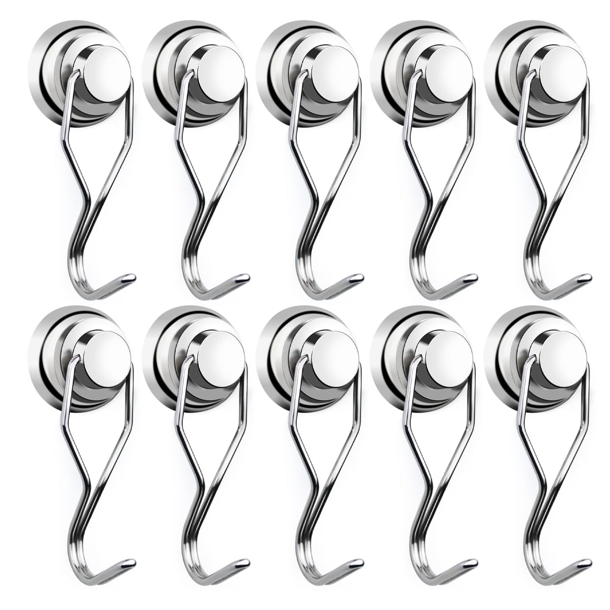 E BAVITE magnetic hooks with 80lb capacity for strong vertical hanging on metal.