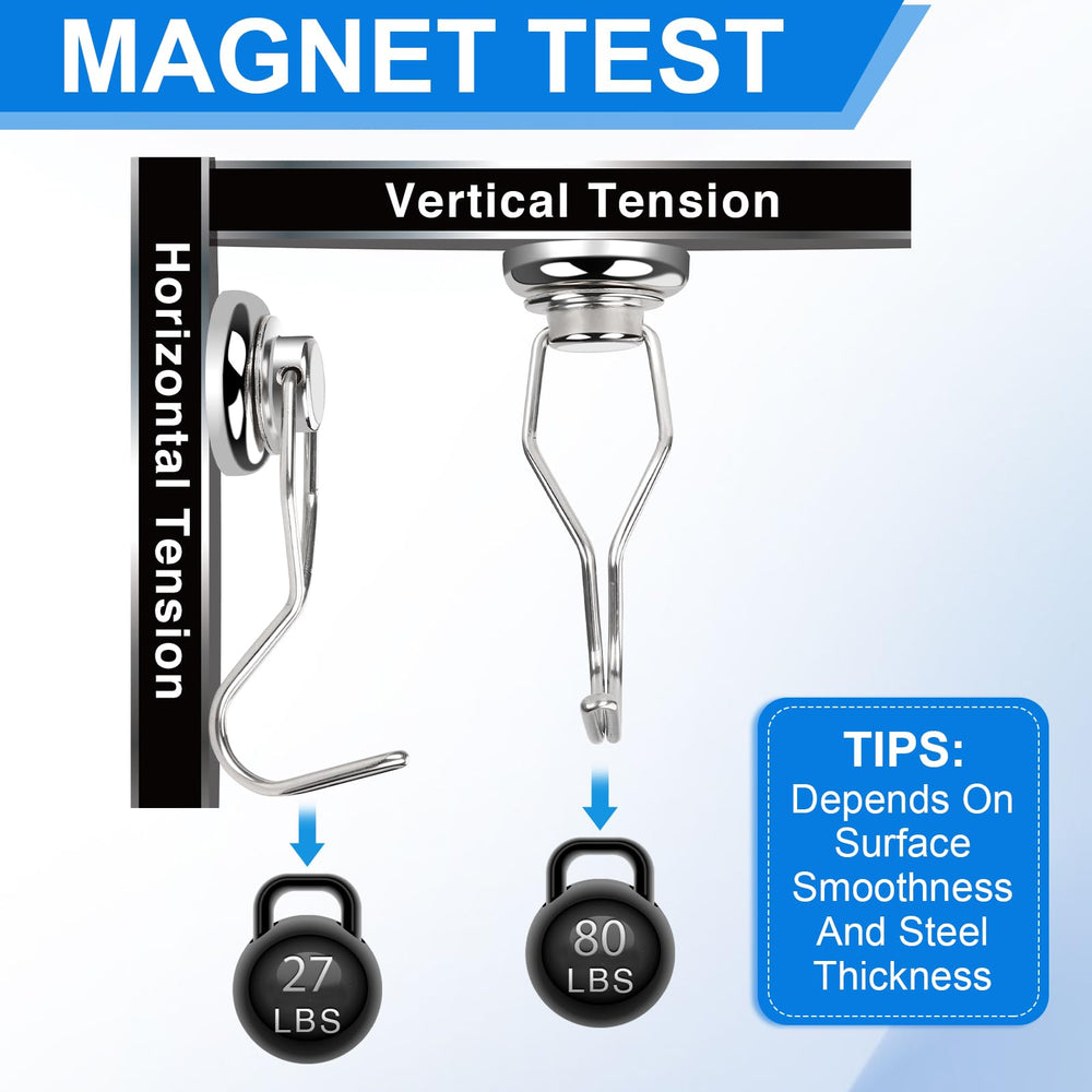 E BAVITE magnetic hook attached to metal surface for secure storage.