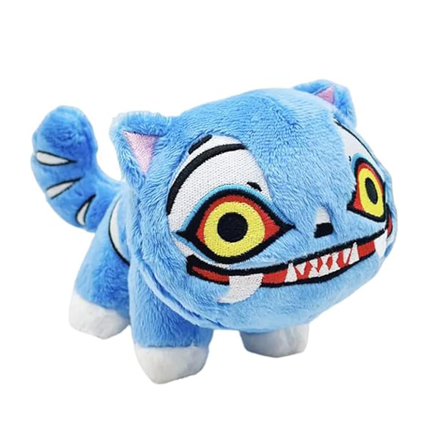 EBHQPC Tiger Derpy Plush blue face detail, cozy cuddle ideal for hugs and decor.