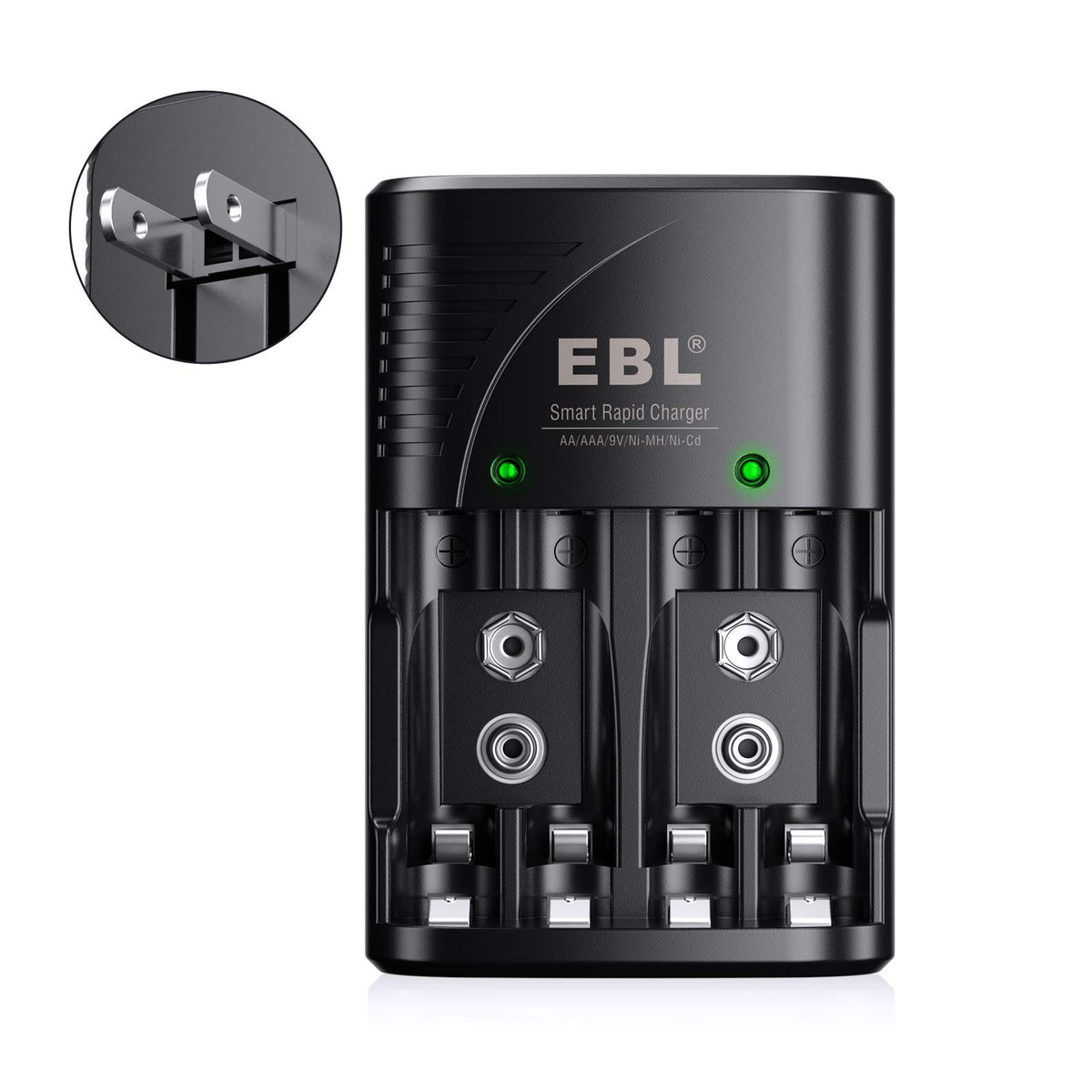 EBL Smart Rapid AA/AAA Charger shown for fast, reliable battery charging