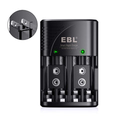 EBL Smart Rapid AA/AAA Charger shown for fast, reliable battery charging