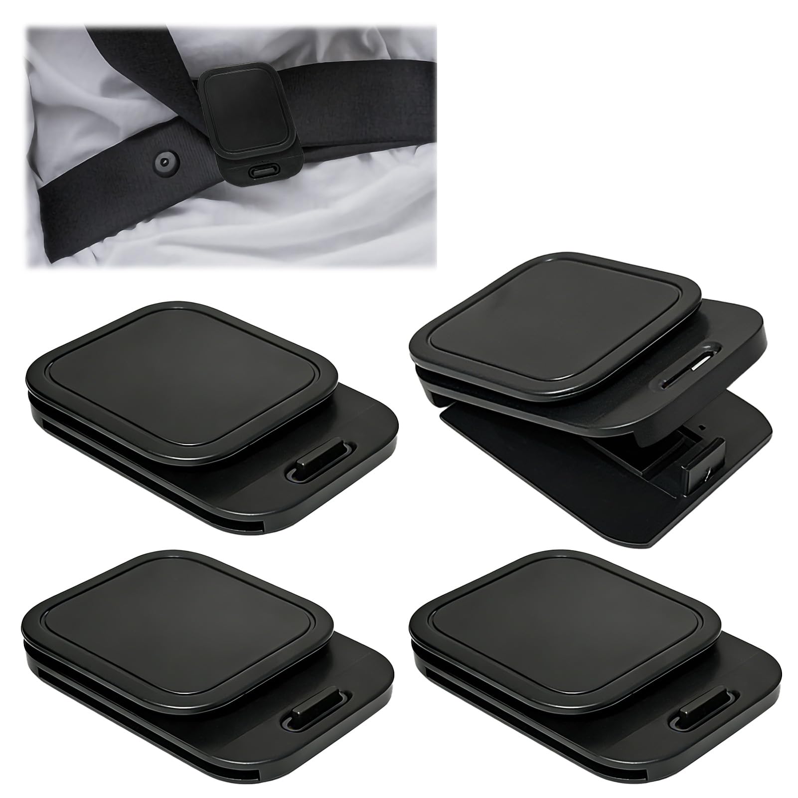 EBQOSK seatbelt clip adjustable 2.95in shows customizable height for neck comfort.