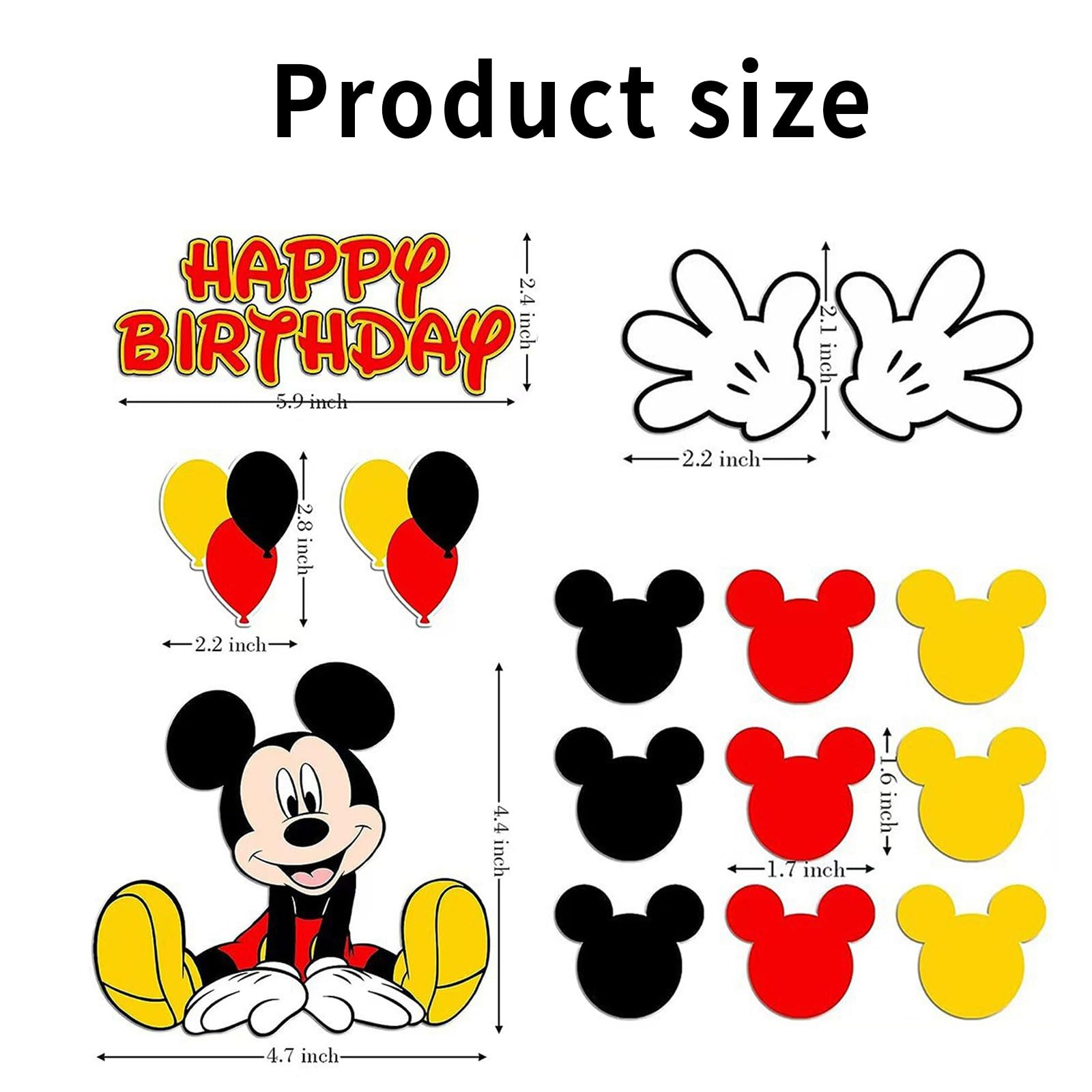 EBWHOLE cartoon mouse cake topper set for easy decorating.