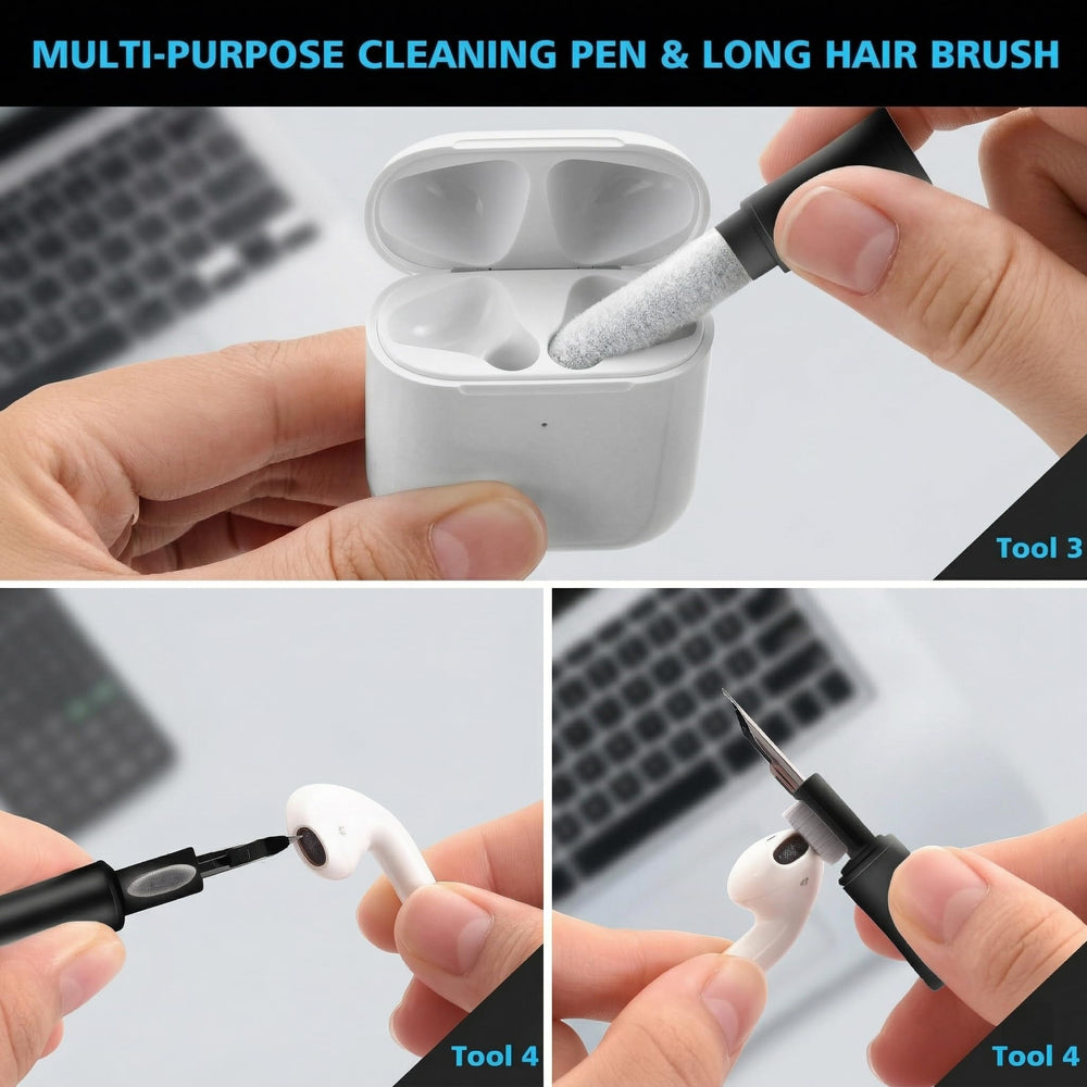 ECASP cleaner kit brushes and nibs cleaning headphone speakers and cases