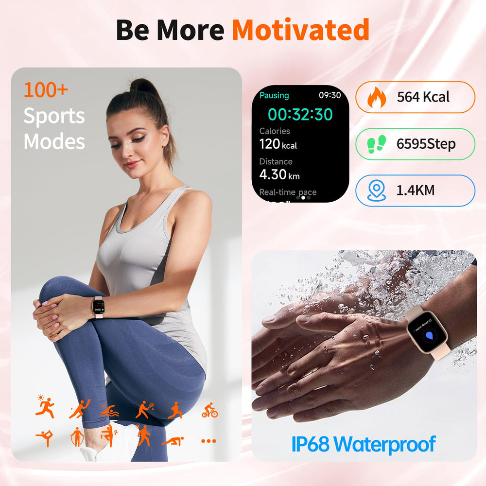 EchoByte 100+ sport modes and IP68 waterproof for diverse workouts