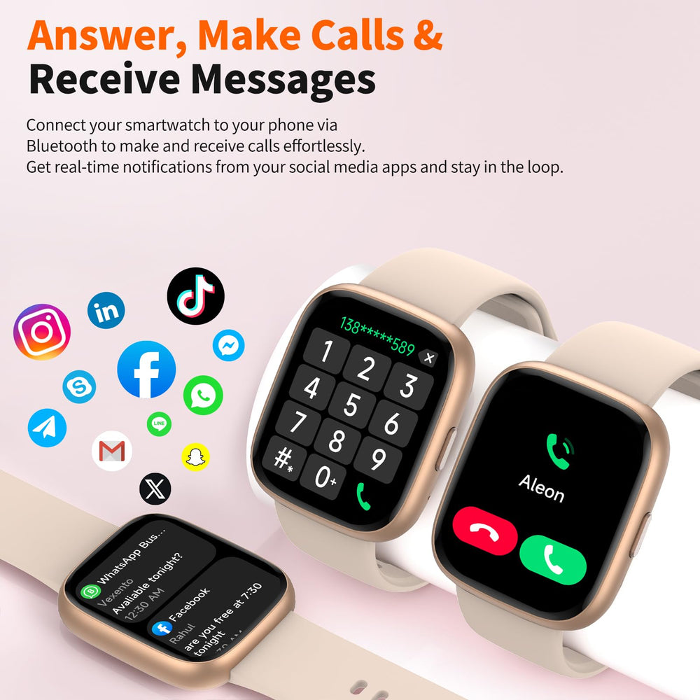 EchoByte 1.83-inch HD touchscreen clearly displays notifications and health insights