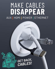 ECHOGEAR in-wall 6ft extension cord for flexible power behind furniture