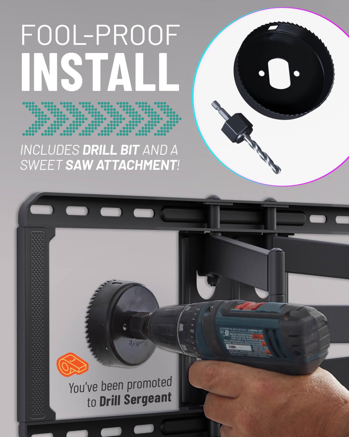 ECHOGEAR in-wall driver bit for quick installation access