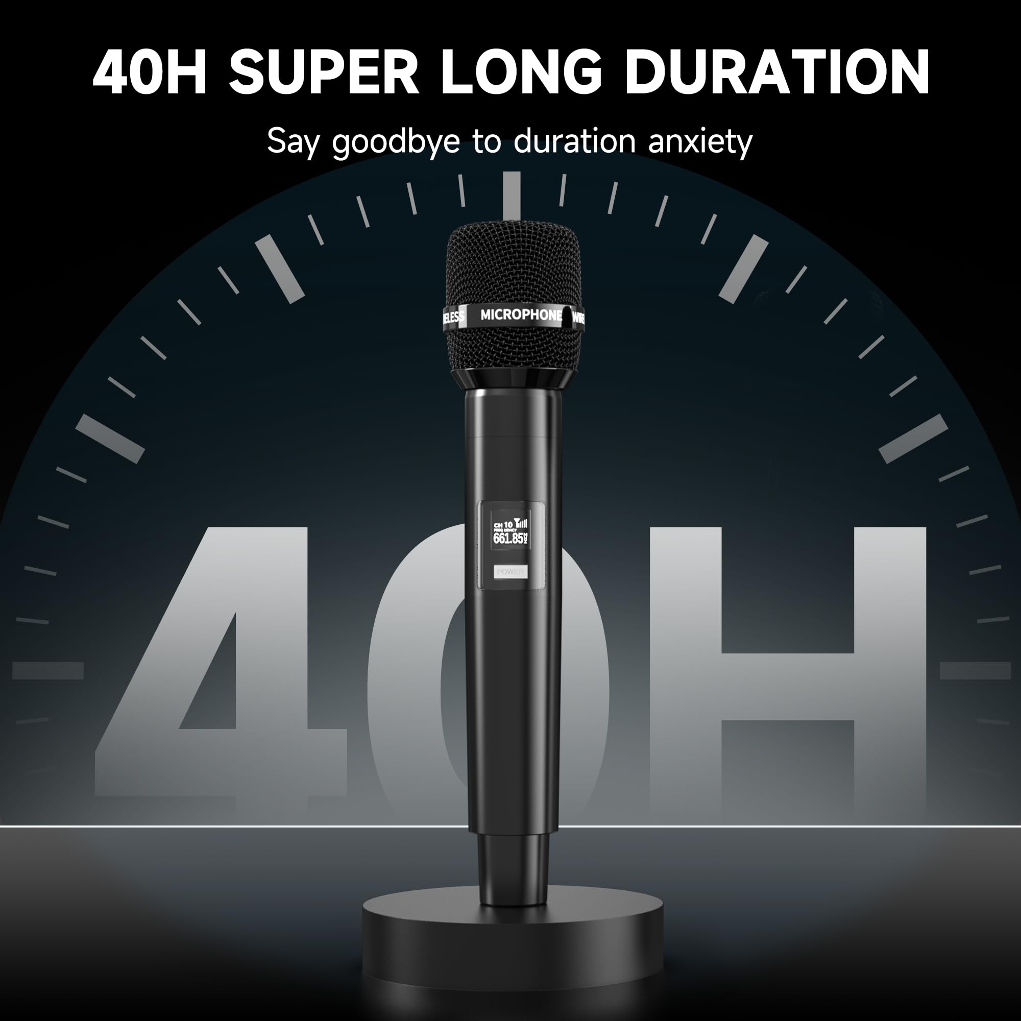 ECHOMUSSY wireless microphone anti-howling design reduces feedback during singing.