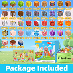 EchoPlan 1inch-size blocks offer detailed creations and cross-brand compatibility.