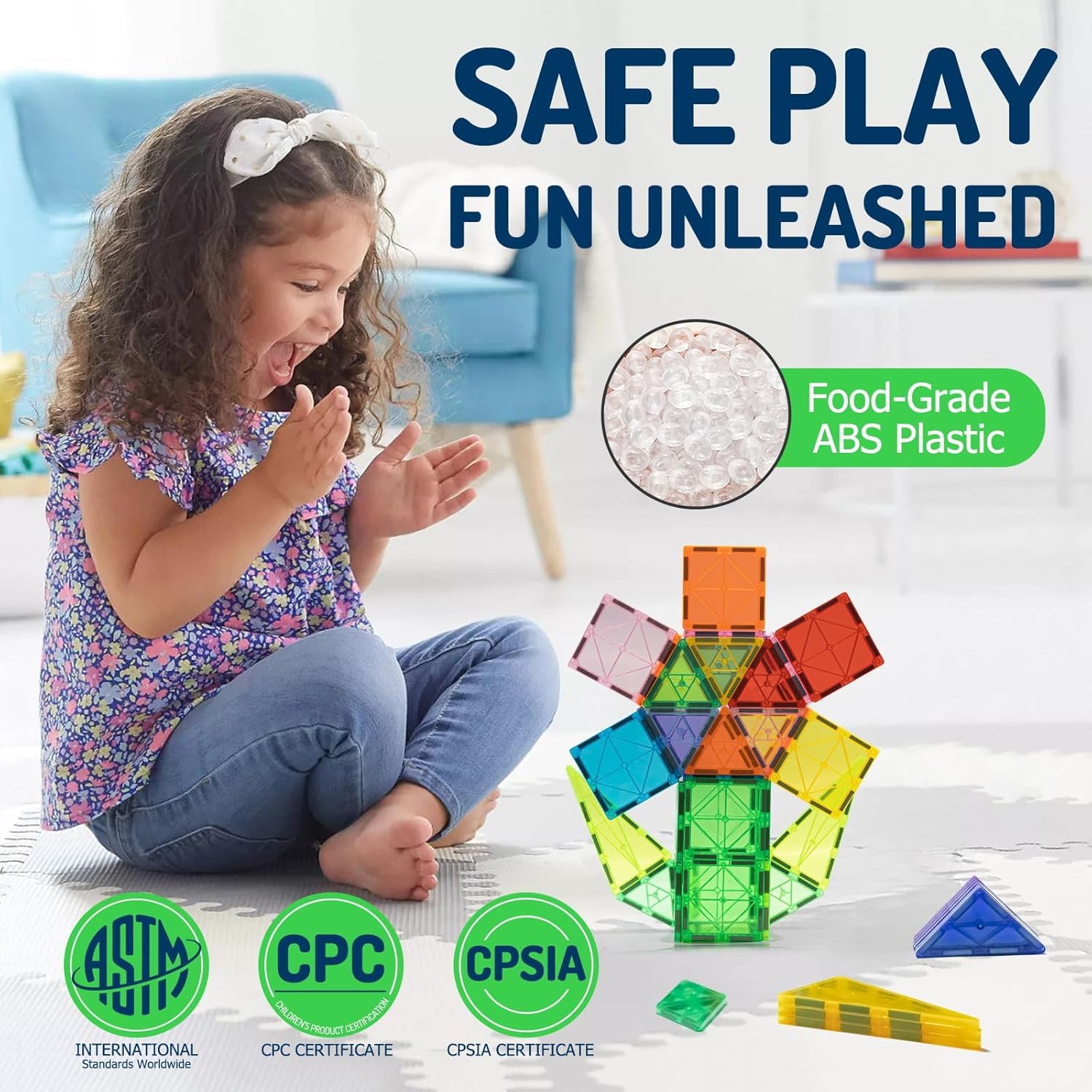 EchoPlan 3D clear building blocks showcased for hands-on STEM exploration.