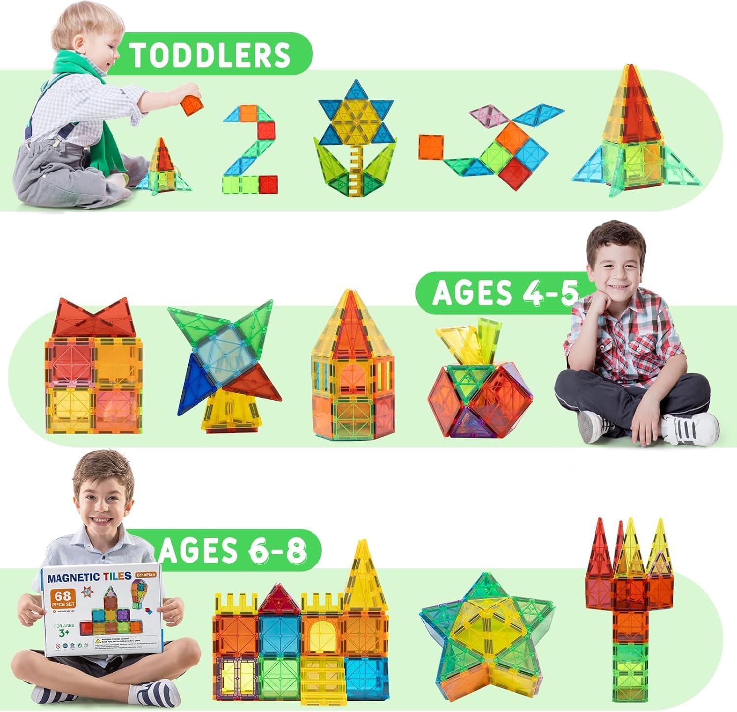 EchoPlan vibrant shapes and arches helping kids develop spatial reasoning.