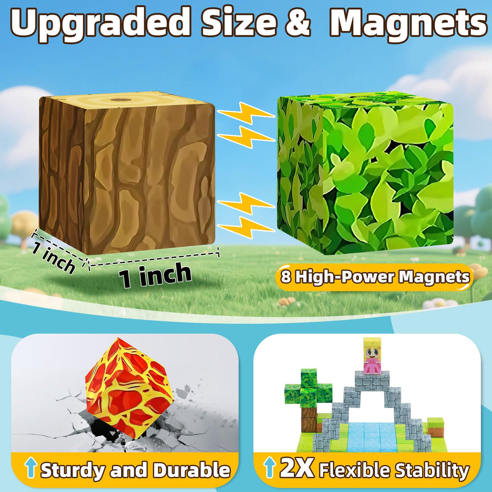 Close-up of EchoPlan blocks showing durable construction and magnet strength.
