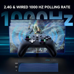 ECHTPower PC Gaming Controller 1000Hz polling enables ultra fast input response.