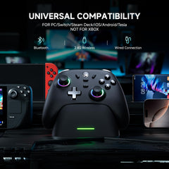 ECHTPower PC Gaming Controller charging dock demonstrates drop-and-charge convenience.