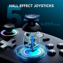 ECHTPower PC Gaming Controller hall-effect joysticks deliver drift-free precision.