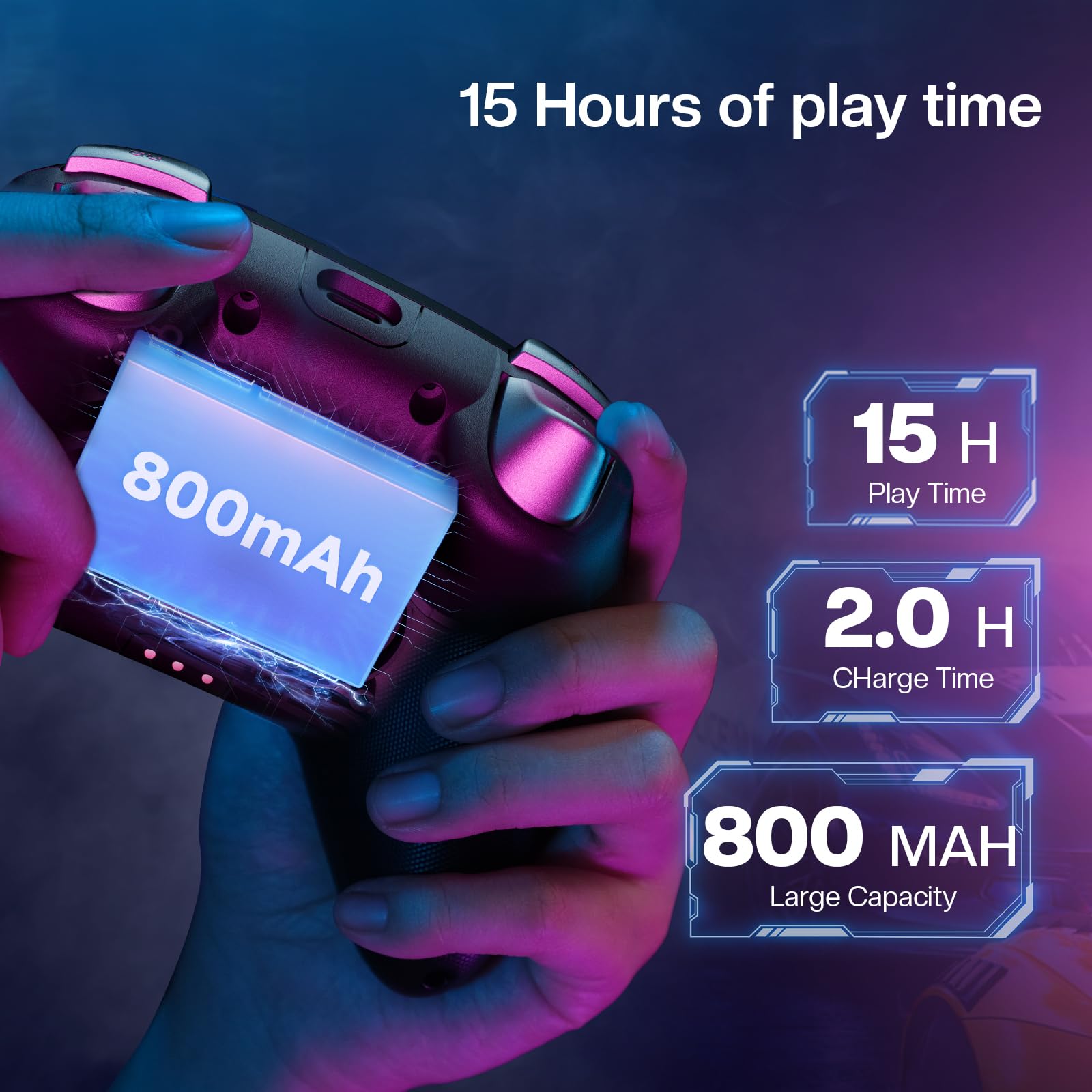 ECHTPower PC Gaming Controller turbo and vibration customization enhances immersion.